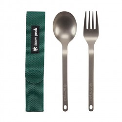Tytanowy zestaw nóż + widelec Snow Peak Fork & Spoon Set